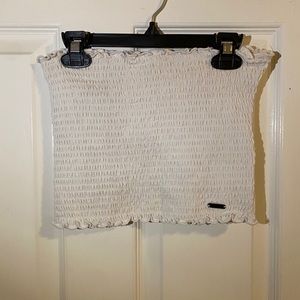 Hollister smocked white tube top